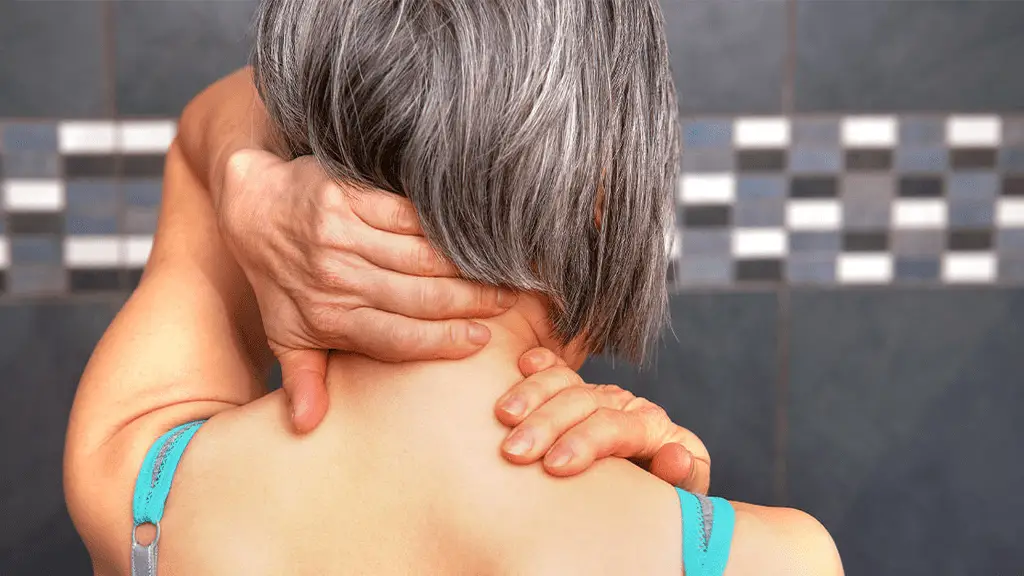 back pain in an old woman