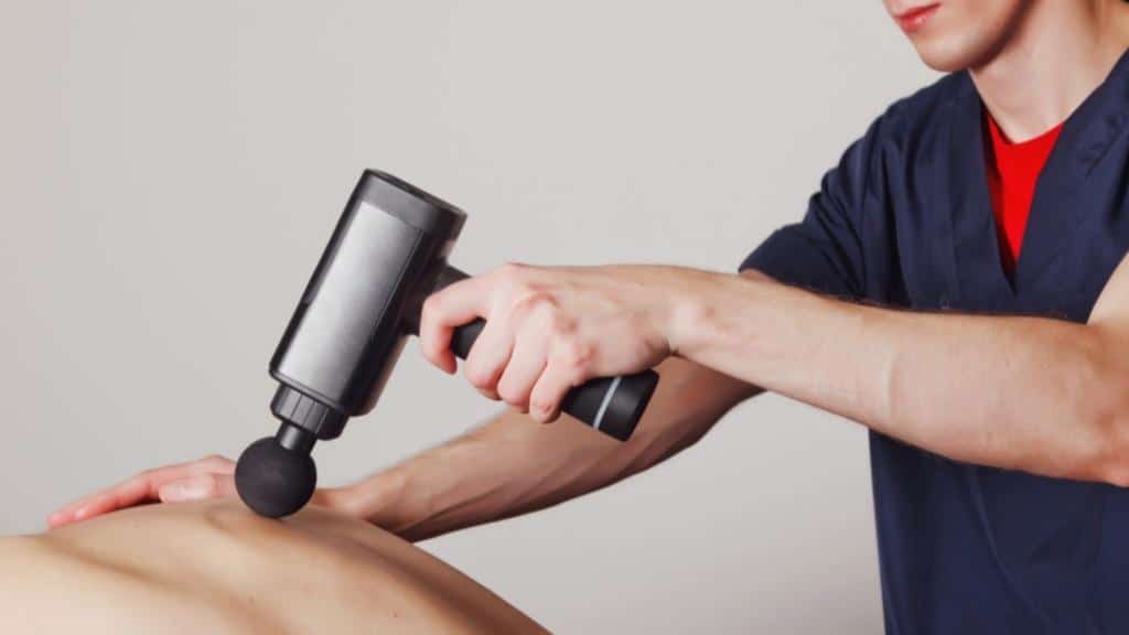 Safety techniques of using a percussion massager,