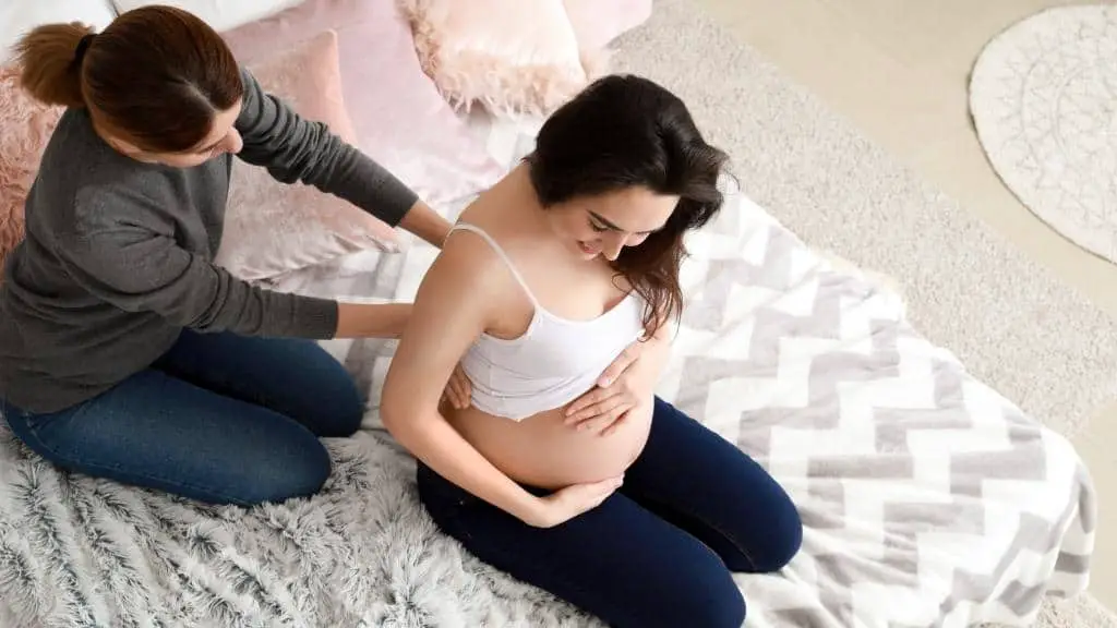 Massage with massage gun for pregnant