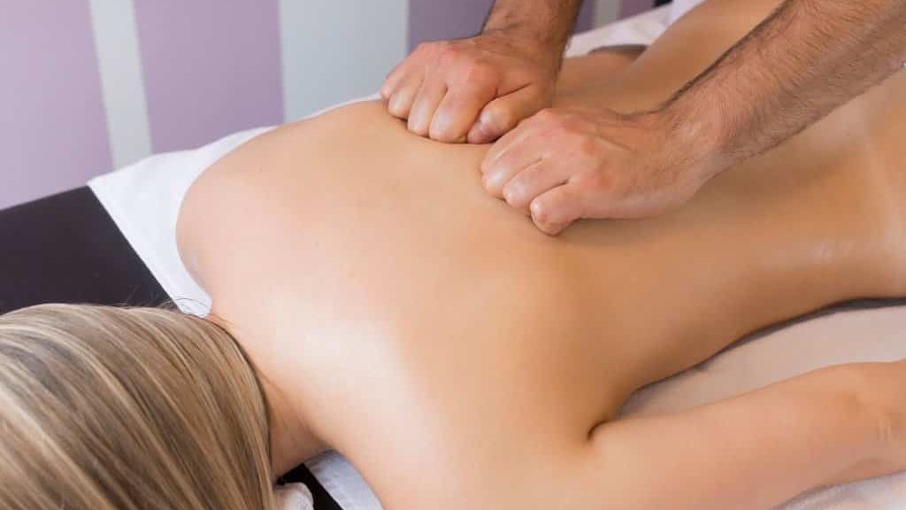 Back massage for women