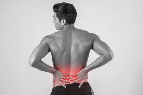 Tailbone massage pain relief