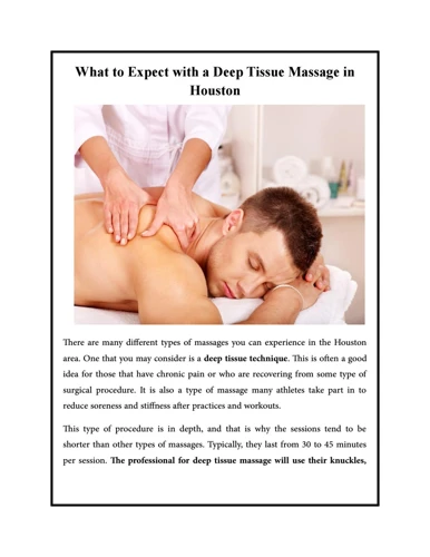 How Long Should A Deep Tissue Massage Last?