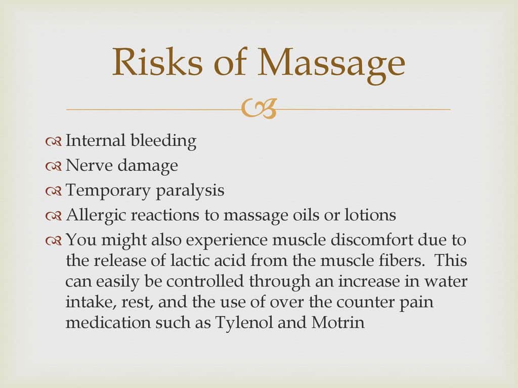 Risks Of Massage