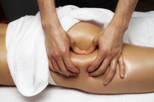 Woman receiving a Lymphatic Drainage Massage
