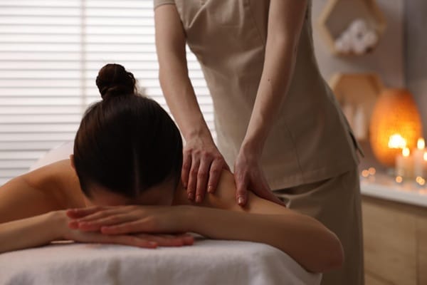Certified Shiatsu therapist in Japanese wellness studio